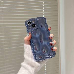 lot 10259 image: iPhone 12 Pro Case Meteorite Water Ripple Plating Wavy Frame (silver)