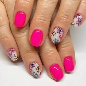 lot 10278 image: 24Pcs Rose Red Square Press-On Nails Glue-On False Nails with Flower Designs