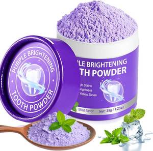 lot 10292 image: Teeth Whitening Powder - Purple Brightening - Removes Stains - 35g
