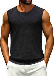 lot 10318 image: Cotrasen Mens Lightweight Ribbed Knit Sleeveless Summer Tank Top 2XL