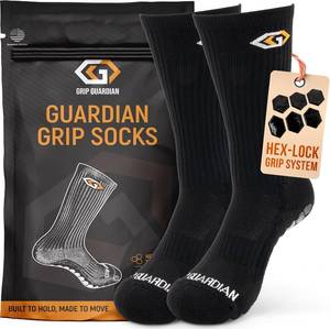 lot 10462 image: Premium Grip Sock - Soccer Grip for Men & Women - Anti-Slip HEX Grip Large