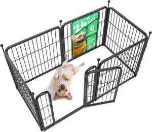 lot 9103 image: $60 FXW Rollick Unleashed Dog Playpen, 24 in, 6 Panels, SmallPuppy