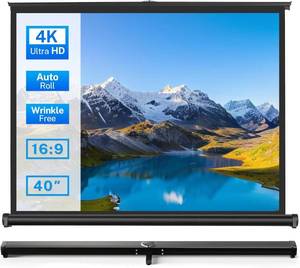 lot 9114 image: $70 40-inch Goldengrainv Retractable Projector Screen 169
