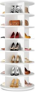 lot 9123 image: $105 Rotating 7-Tier Shoe Rack, 28-32 Pairs, 360  Revolving Storage