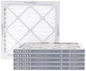 lot 9135 image: Amazon Basics 14x14x1 Air Filter MERV 8, 6-Pack, 13.75x13.75x0.75