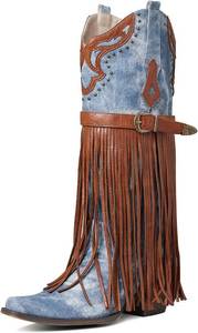 lot 9148 image: SaraIris Womens Western Bootie Pointed Toe 2.75in Heel Pull-On