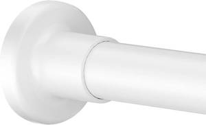 lot 9155 image: Shower Curtain Rod Adjustable 32-80 Tension Stainless Steel White