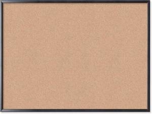 lot 9160 image: $131 U Brands Cork Bulletin Board, 36 x 48, Black Wood Frame