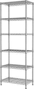 lot 9162 image: $60 SINGAYE 6-Tier Wire Shelving Storage Unit 12x22x69.5 Gray