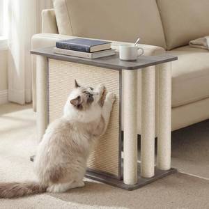 lot 9173 image: $80 Veehoo Cat Scratcher Side Table for Couch, Sofa Protector Table