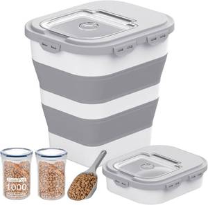 lot 9212 image: 35-40Lbs Airtight Dog Food Storage Container with Lid, Wheels