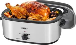 lot 9222 image: $99 Sunvivi Roaster Oven, 26-Quart Electric with Viewing Lid