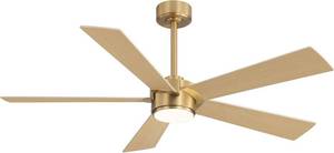 lot 9259 image: $190 ELEHINSER 54-in Ceiling Fan with Light Remote 6-Speed DC Motor