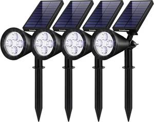 lot 9277 image: InnoGear Solar Lights Outdoor Waterproof Spotlights Pack of 4
