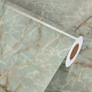lot 9281 image: Green Marble Peel-and-Stick Contact Paper for Countertops 15.8x78.7