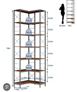 lot 9297 image: Rolanstar Reversible Bookshelf, BrownBlack