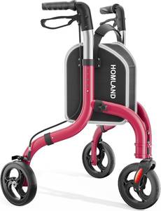 lot 9300 image: $130 HOMLAND Foldable 3-Wheel Walker for Seniors, Lightweight Aluminum