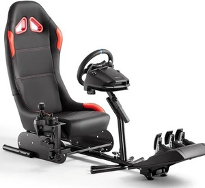 lot 9304 image: $199 DIWANGUS Racing Wheel Stand with Seat for Logitech Thrustmaster