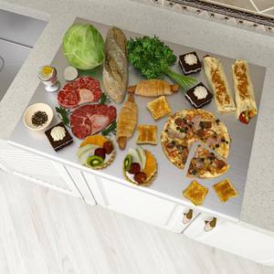 lot 9305 image: $80 KORVOS Stainless Steel Cutting Board 23.6x19.6 in, Heavy Duty