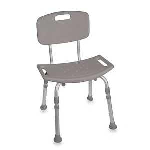 lot 9327 image: $47 Drive Medical Bathroom Safety Shower Tub Chair with Back in Grey