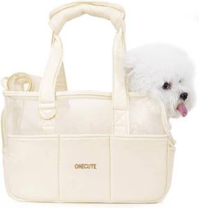 lot 9328 image: ONECUTE Dog Purse Carrier for Small Dogs, Soft Sided, Collapsible