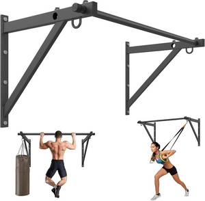 lot 9346 image: $72 Wall Mounted Pull Up Bar - 500LBS, 51 in Length, Easy Install, see Note