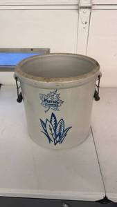 Western Stoneware 5 Gallon Crock with Handles Monmouth Illinois
