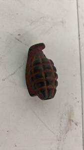 lot 15 image: Pineapple Hand Grenade Cast Metal Figurine