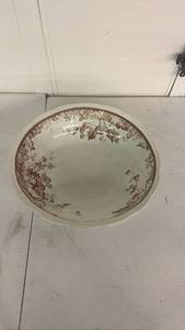 lot 49 image: Ceramic Wash Basin with Brown Vine Transfer Print&nbsp