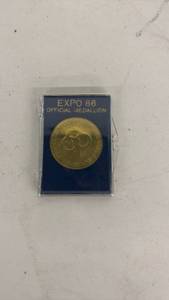 lot 57 image: EXPO 86 Official Medallion&nbsp