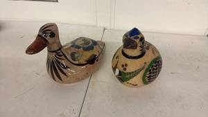 lot 63 image: Hand-Painted Ceramic Bird Figurines, Set of 3