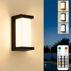 lot 242 image: ZOOPEEN 24W LED Porch Lights Outdoor Wall Sconces,Remote Control 3 Color Dimmable Outdoor Waterproof Wall Lamp for Backyard,Timed Cycle Exterior Lighting Fixtures for Garage,Outside Front Porch Light - Retail $13,129