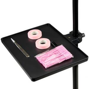 lot 259 image: MoyRetty Lash Tray Holder (10.6 x 8), Adjustable Plastic Essential Organizer Stand for Lash Techs, Perfect for Salon or Homes Use-Black - Retail $14