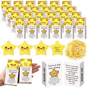lot 274 image: Wettarn 24 Sets Star Positive Gifts Cute Stress Balls with Gift Boxes Inspirational Party Favors for Employee Coworker Students Relief Toys, You are a Star Keep Shining - Retail $19