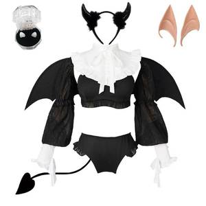 lot 287 image: Juejuezi Kitagawa Cosplay Devil Costume Outfit My Dress Up Darling Dress Halloween Costumes for Women (L, Black) - Retail $41