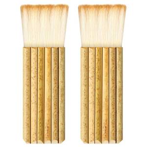 lot 316 image: Tenare 2 Pcs Hake Brush for Watercolor Bamboo Blender Ceramics Glaze Paint Brush Artist Craft Drawing for Watercolor, Wash, Ceramic and Pottery Painting(Classic Style) - Retail $5
