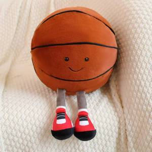 lot 334 image: OUKEYI 11.8 30cm Basketball Plush Pillow, Soft Football Shaped Plush Pillow,BasketballFootball Plush Toy Sport Theme Plushie Soccer Stuffed Toys (Basketball) - Retail $14
