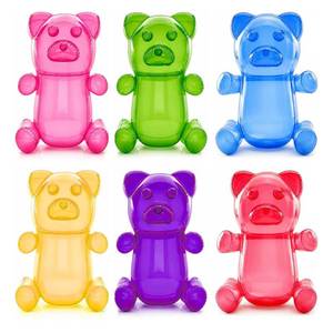 lot 347 image: 4Es Novelty Inflatable Gummy Bears, 12 Inch Tall - Great for Birthday Party Decorations & Favors, Candyland Themed Supplies, Photo Booth Props, Blow Up Pool Toys for Kids - Pack of 6 - Retail $29