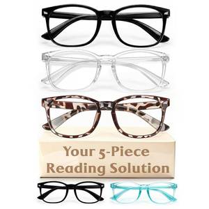 lot 356 image: CHEERS DEVICES Reading Glasses Anti-Glare Readers 5-Pack for Men Women - Retail $12