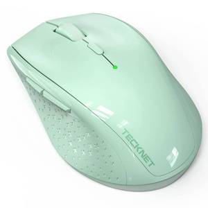 lot 360 image: TECKNET Wireless Mouse, 2.4G USB Computer Mouse with 6-Level Adjustable 4800 DPI, 30 Months Battery, Ergonomic Grips, 6 Buttons Portable for PC, Chromebook, Mac - Green - Retail $10