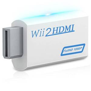 lot 363 image: Herfair Wii to HDMI Adapter, 1080P Wii HDMI Adapter, Wii2HDMI Converter for Nintendo WiiWii U, Supports All Display Modes with 3.5mm Audio Jack Connector to HDTV Smart TV - Retail $5