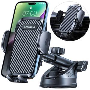 lot 380 image: Rorhxia 3-in-1 Phone Mount for Car 2025 Most Stable and Flexible Suction Cup Vent Dashboard Windshield Cell Phone Holder Car Fit for iPhone, Samsung, All Phone - Retail $20