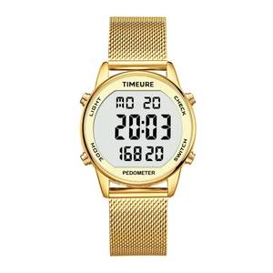 lot 409 image: TIMEURE Pedometer Watch for Women, Step Counter Watch, No App or Charging - Retail $27