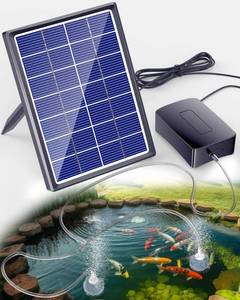 lot 418 image: Biling Solar Aerator for Pond with 2200 mAh Battery Backup for Fish Pond - Retail $29
