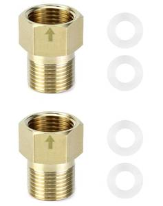 lot 434 image: QWORK Brass One-way Check Valve, 12 inch Male G Thread to 12 inch Female G Thread - Backflow Preventer for Water Tower, Water Heater, Toilet, 2 Pack - Retail $7