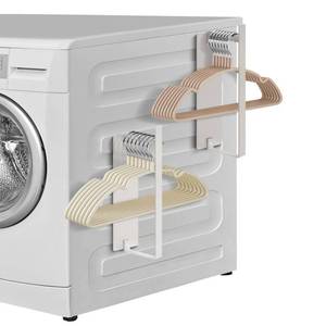 lot 450 image: sunoyar Magnetic Hanger Holder for Laundry Room (White 2Pack) - Retail $15