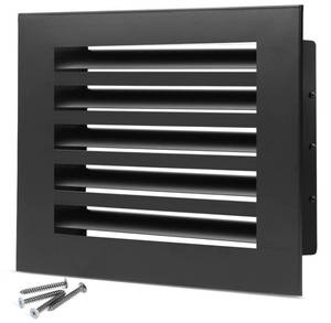 lot 470 image: 12x10 Modern AC Vent Cover �� Decorative Air Vent Register Grille, Linear Slot Diffuser, Adjustable Airflow, Quiet Operation, HVAC Vent Cover for Ceiling, Wall & Floor, Black Aluminum Alloy - Retail $73
