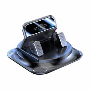 lot 474 image: Fiknonk Car Phone Holder 360 Degree Rotation, Non-slip Car Navigation Mount, Car Phone Mount with Double Layer Pad, Universal for Most Cars, SUVs, Trucks (Black) - Retail $10