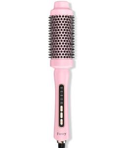 lot 482 image: Farery 1.75 Inch Thermal Brush, Heated Round Brush for Blowout Look on Medium Length Hair, Ceramic Barrel Styling Brush, 5 Heat Settings, Anti-Scald Cool Tip, Auto Shut-Off, Dual Voltage Travel, Pink - Retail $34