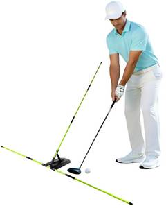lot 491 image: Golf Alignment Sticks and Angle Holder Kit, Golf Training Aid Angle Adjustable, Golf Swing Trainer Golf Accessories and Swing Aiming, Putting Aids, Golf Gifts Accessories for Beginner Men Women Father - Retail $20